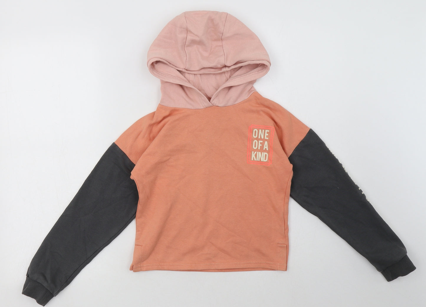 Nutmeg Girls Pink  Cotton Pullover Hoodie Size 8-9 Years  Pullover - one of a kind