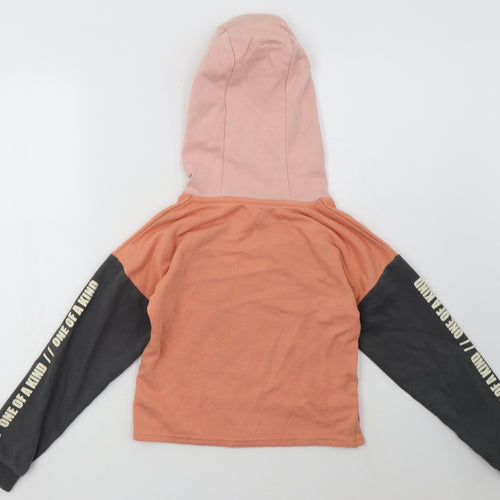 Nutmeg Girls Pink  Cotton Pullover Hoodie Size 8-9 Years  Pullover - one of a kind