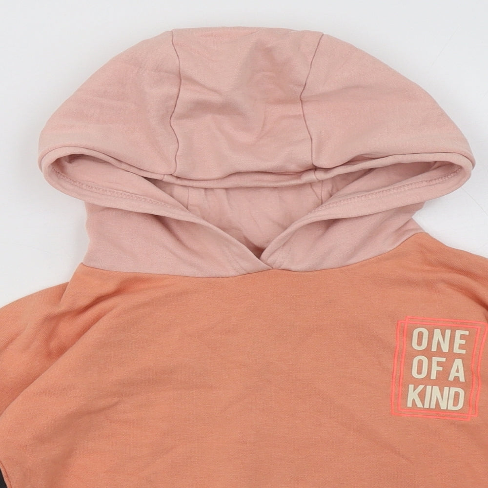 Nutmeg Girls Pink  Cotton Pullover Hoodie Size 8-9 Years  Pullover - one of a kind