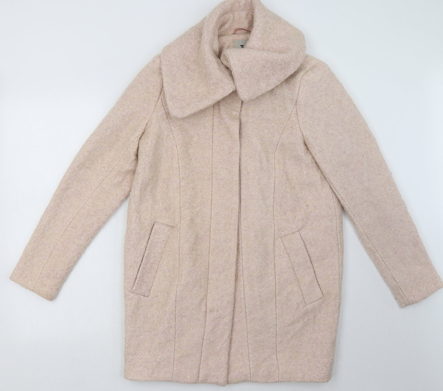 Sainsburys Womens Pink   Overcoat Coat Size 10  Button