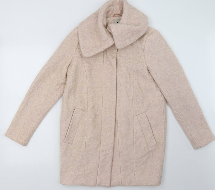 Sainsburys Womens Pink   Overcoat Coat Size 10  Button
