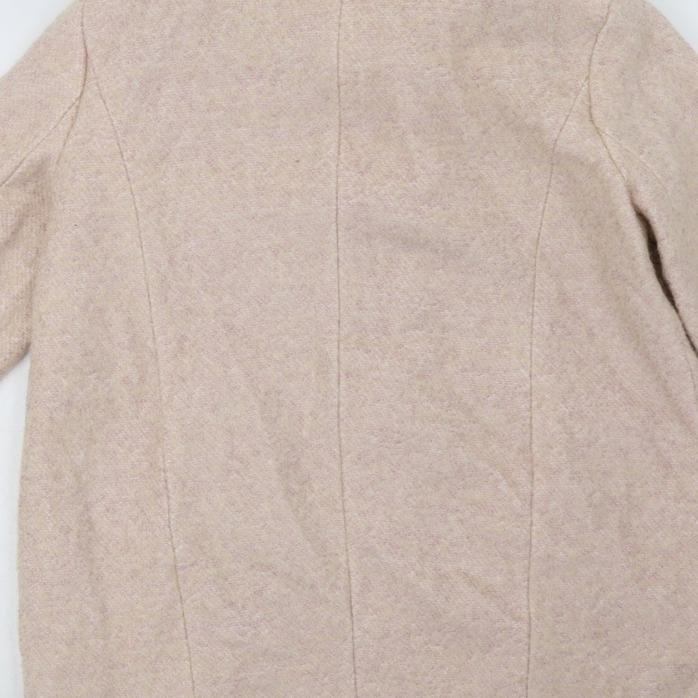 Sainsburys Womens Pink   Overcoat Coat Size 10  Button