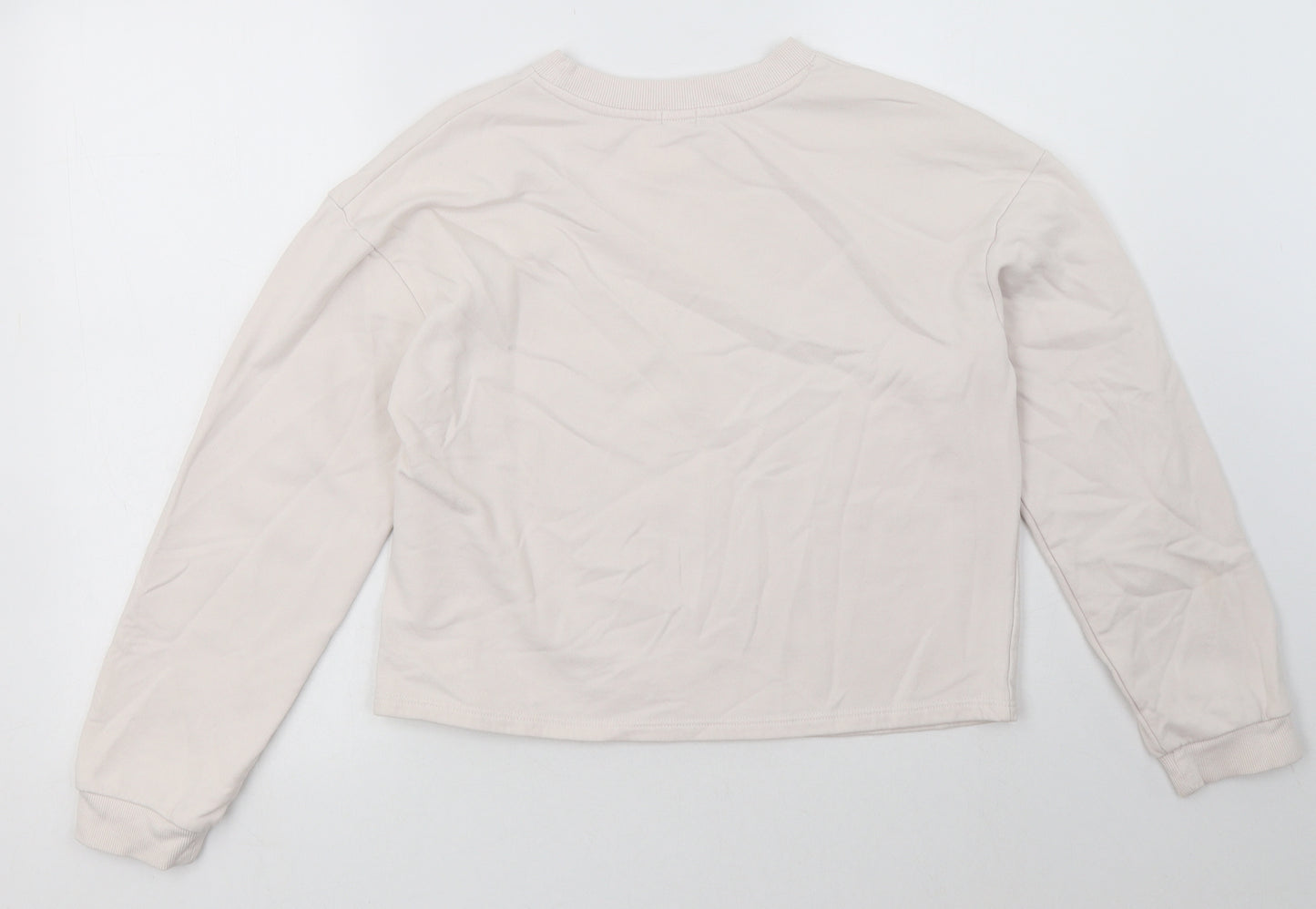 River Island Girls Pink  Cotton Pullover Sweatshirt Size 11-12 Years  Pullover