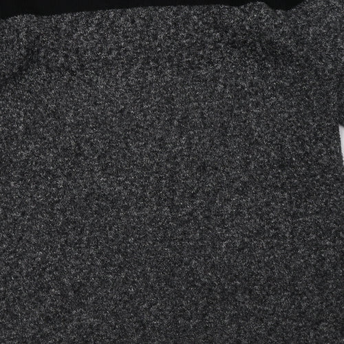 Peacocks Womens Grey  Acrylic A-Line  Size 16  Crew Neck Zip