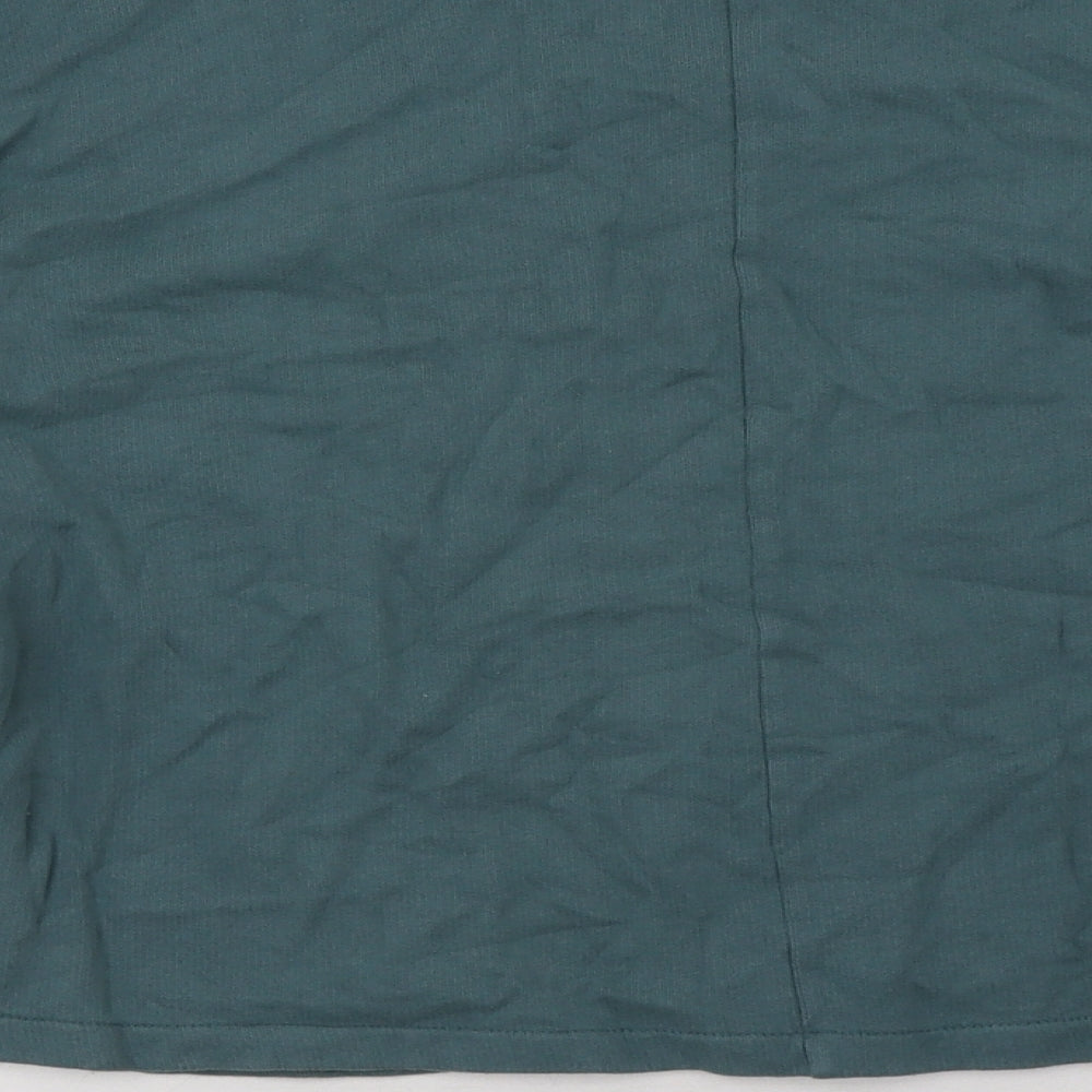 Zara Womens Green  Cotton Pullover Sweatshirt Size M  Pullover - made of stardust