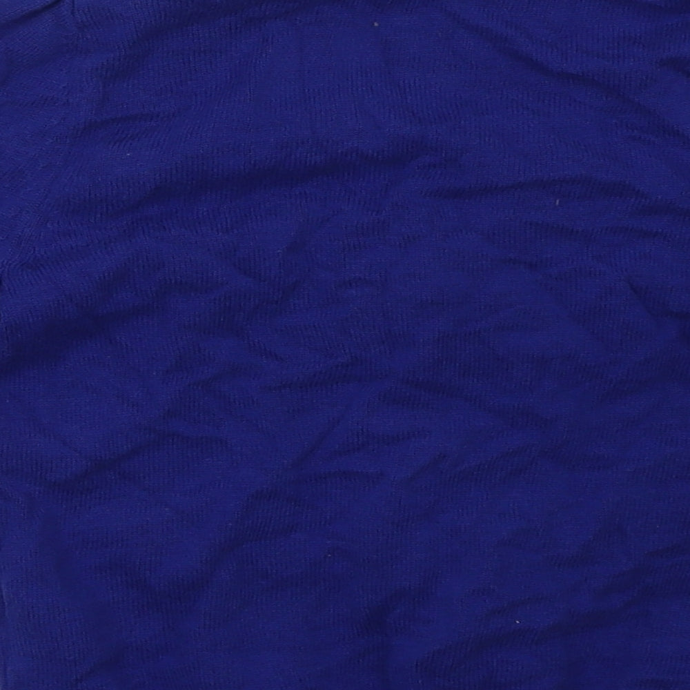 sainsburys Girls Blue V-Neck  Cotton Cardigan Jumper Size 7 Years  Button - School Wear