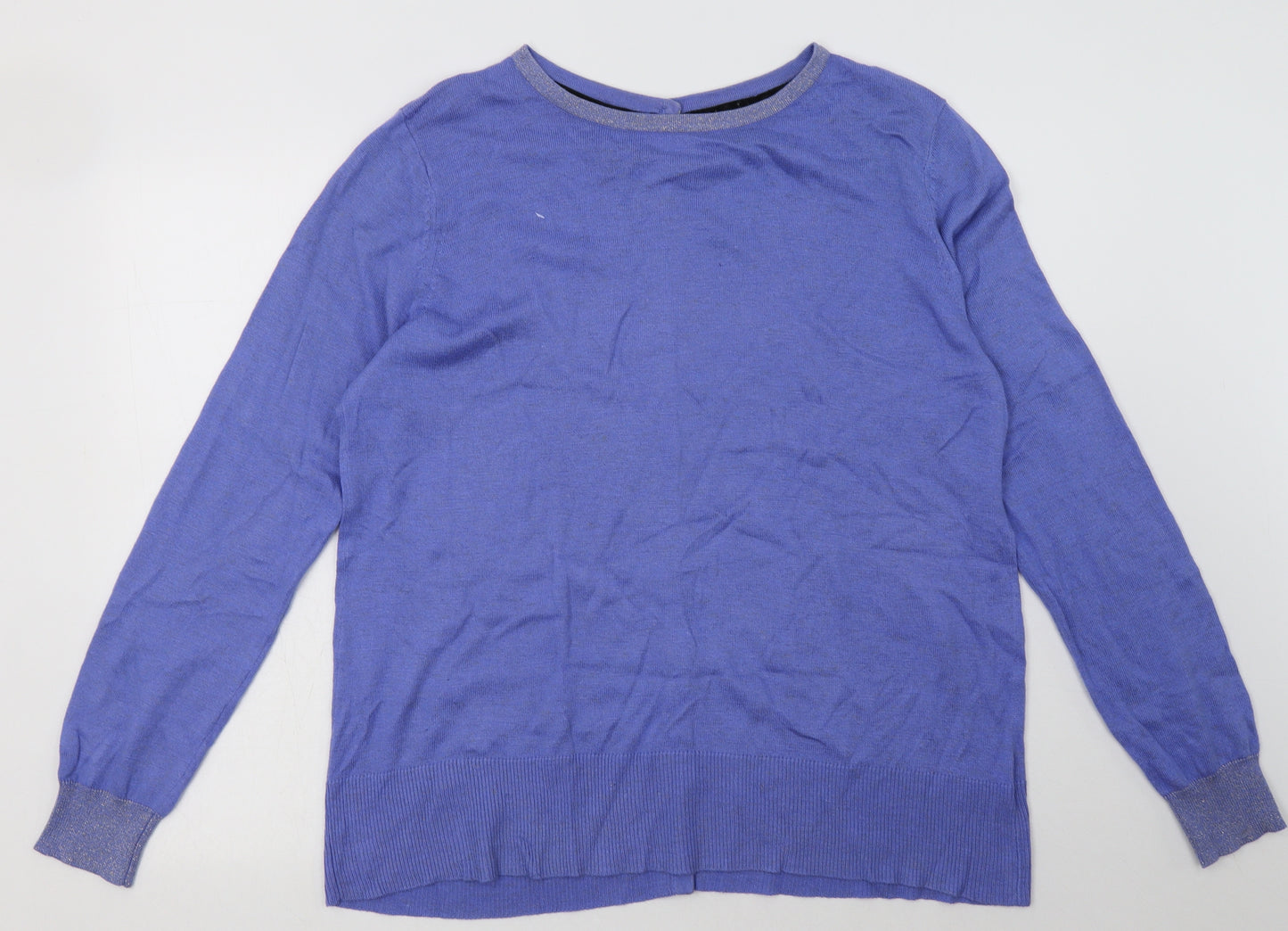 BiBA Womens Purple  Nylon Pullover Sweatshirt Size XL  Button