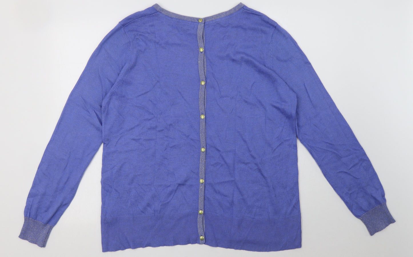 BiBA Womens Purple  Nylon Pullover Sweatshirt Size XL  Button