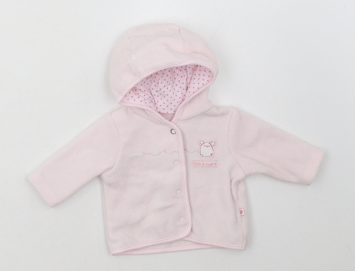 Mothercare Girls Pink   Jacket  Size Newborn   Buckle