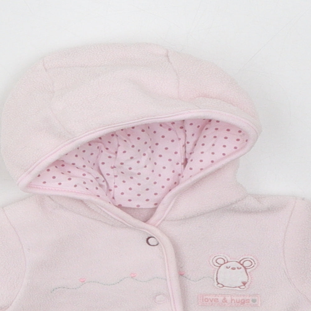 Mothercare Girls Pink   Jacket  Size Newborn   Buckle