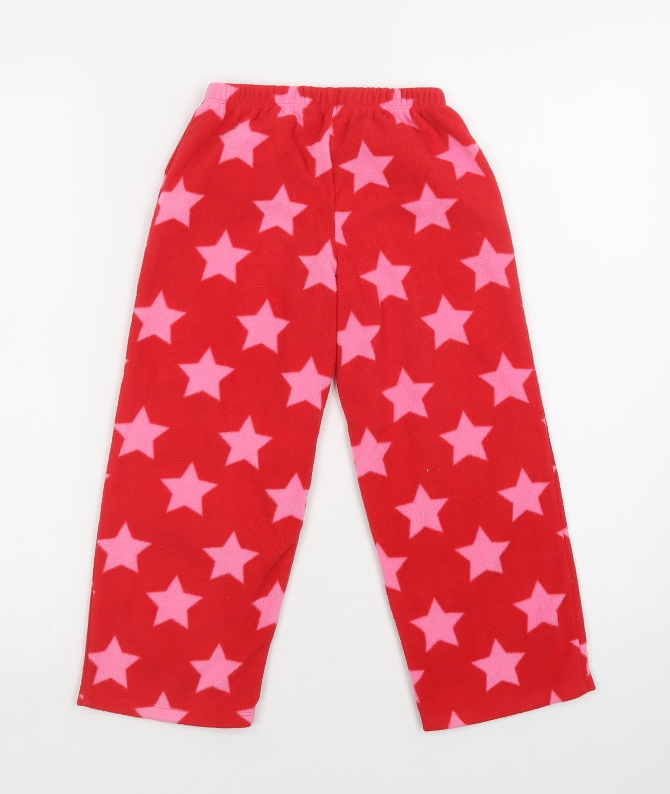 M&S Girls Red Geometric Polyester  Pyjama Pants Size 4-5 Years   - Star Print