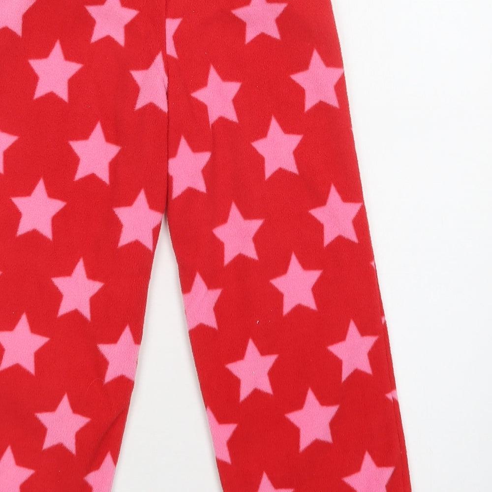 M&S Girls Red Geometric Polyester  Pyjama Pants Size 4-5 Years   - Star Print