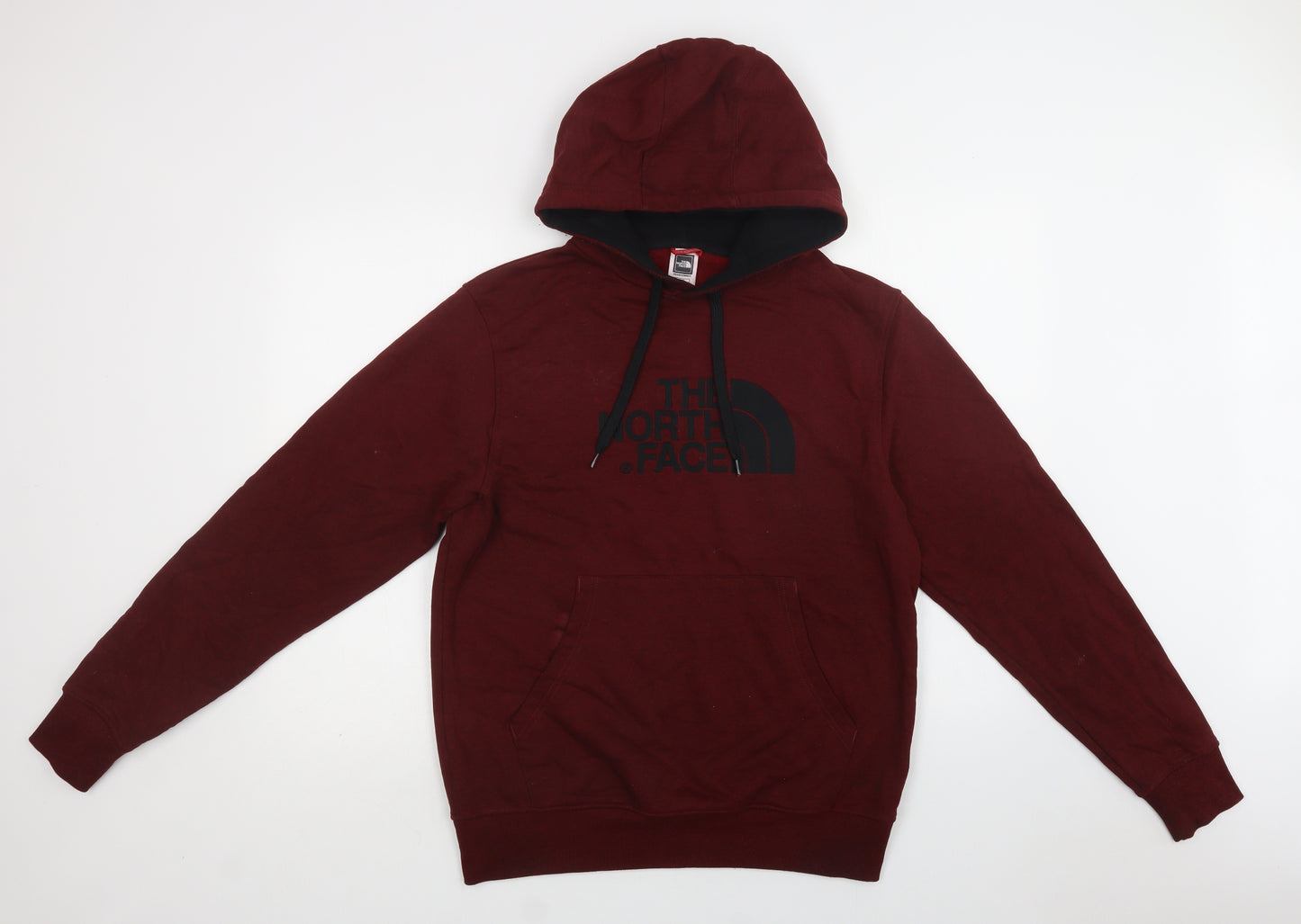 The North Face Mens Red  Cotton Pullover Hoodie Size M