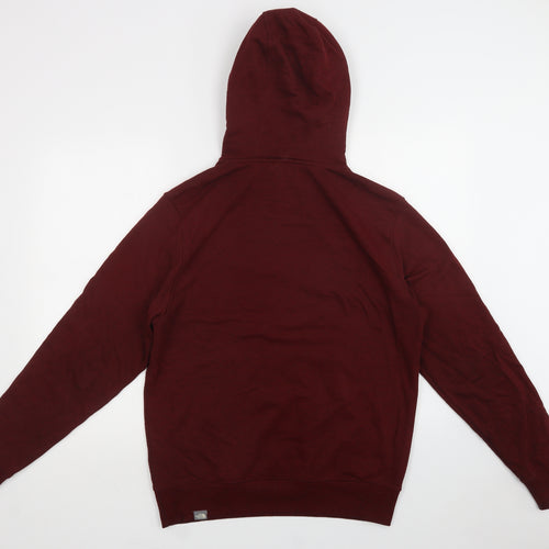 The North Face Mens Red  Cotton Pullover Hoodie Size M