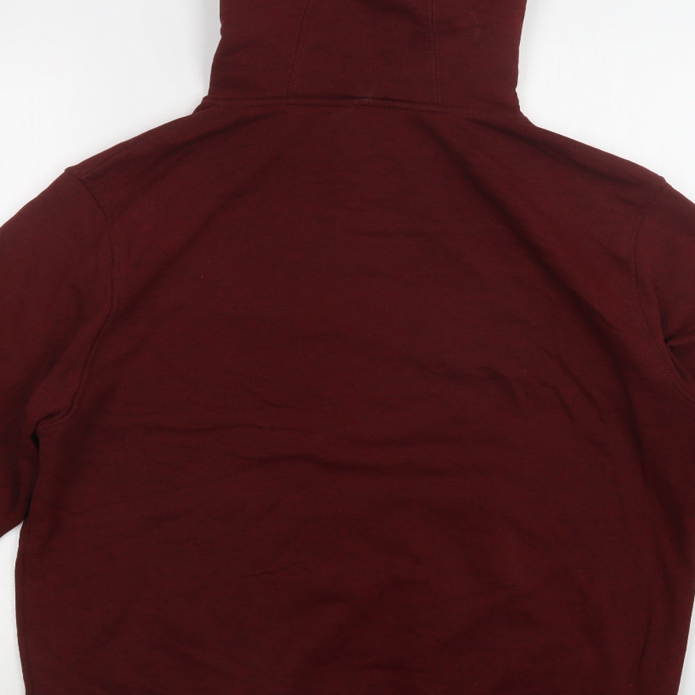 The North Face Mens Red  Cotton Pullover Hoodie Size M