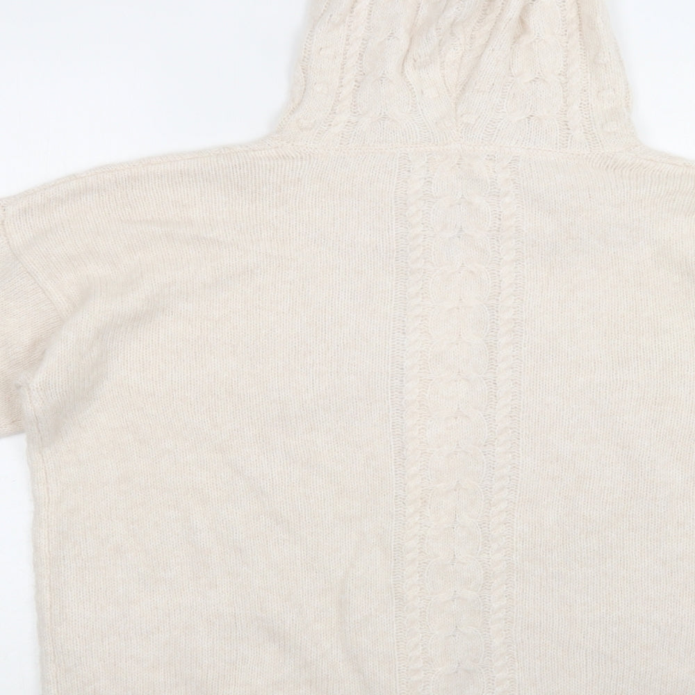 Fat Face Womens Beige High Neck  Nylon Full Zip Jumper Size 12