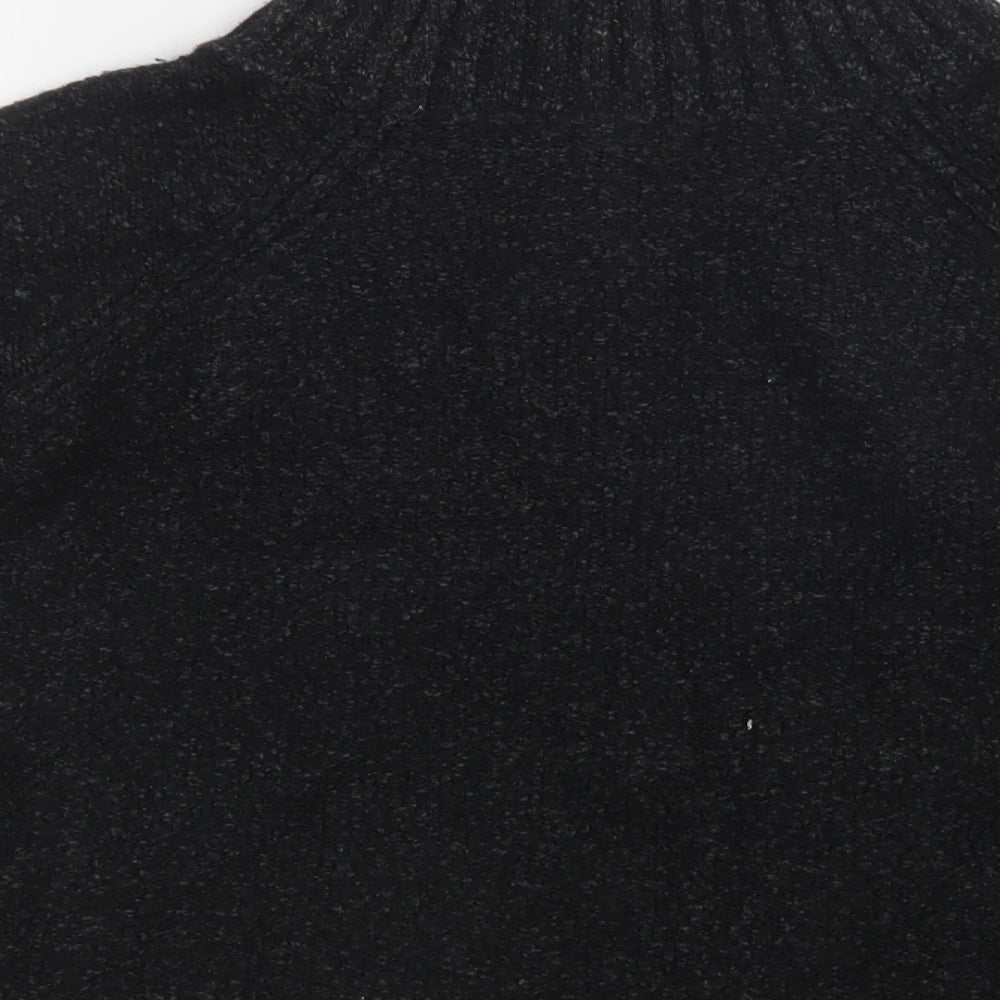 H&M Womens Grey Roll Neck  Acrylic Pullover Jumper Size S