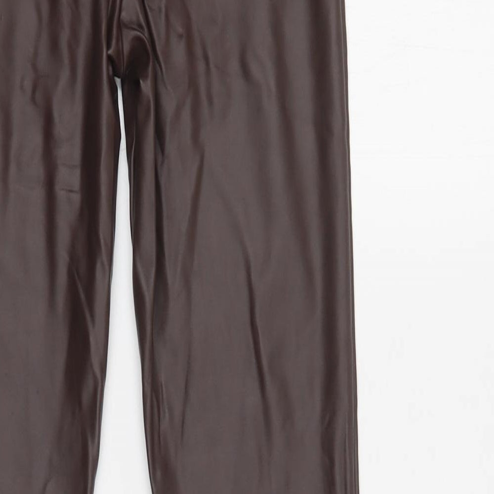 Primark Womens Brown  Polyester Jegging Leggings Size XS L28 in   - Coated