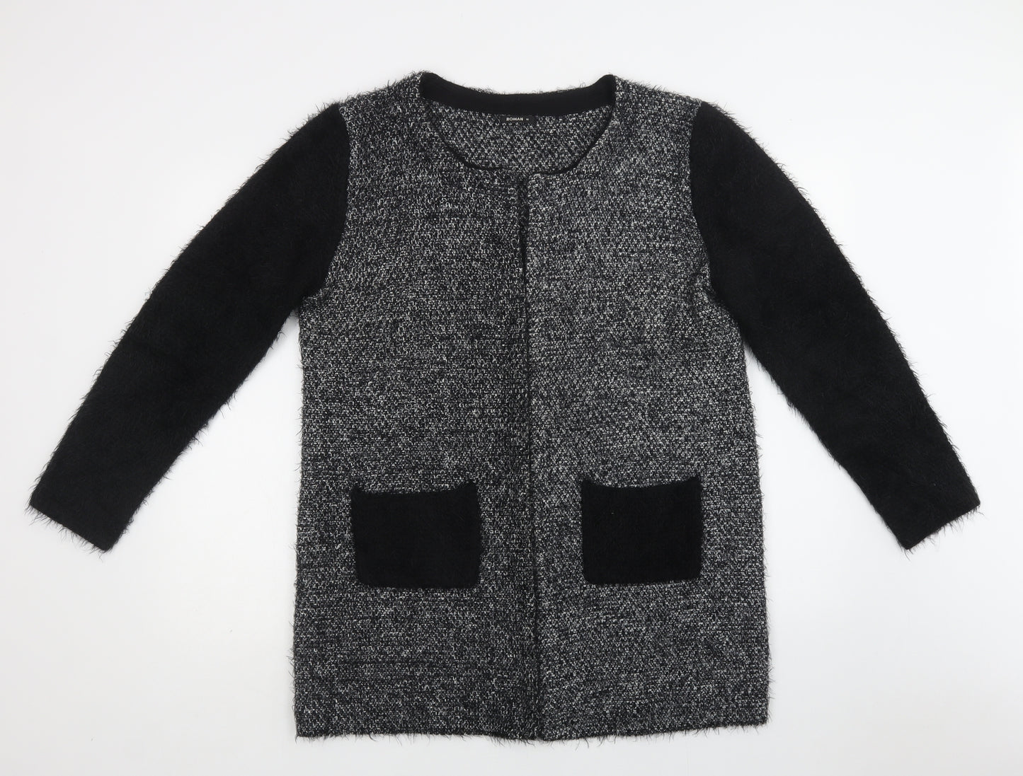 Roman Womens Grey   Overcoat Coatigan Size 16