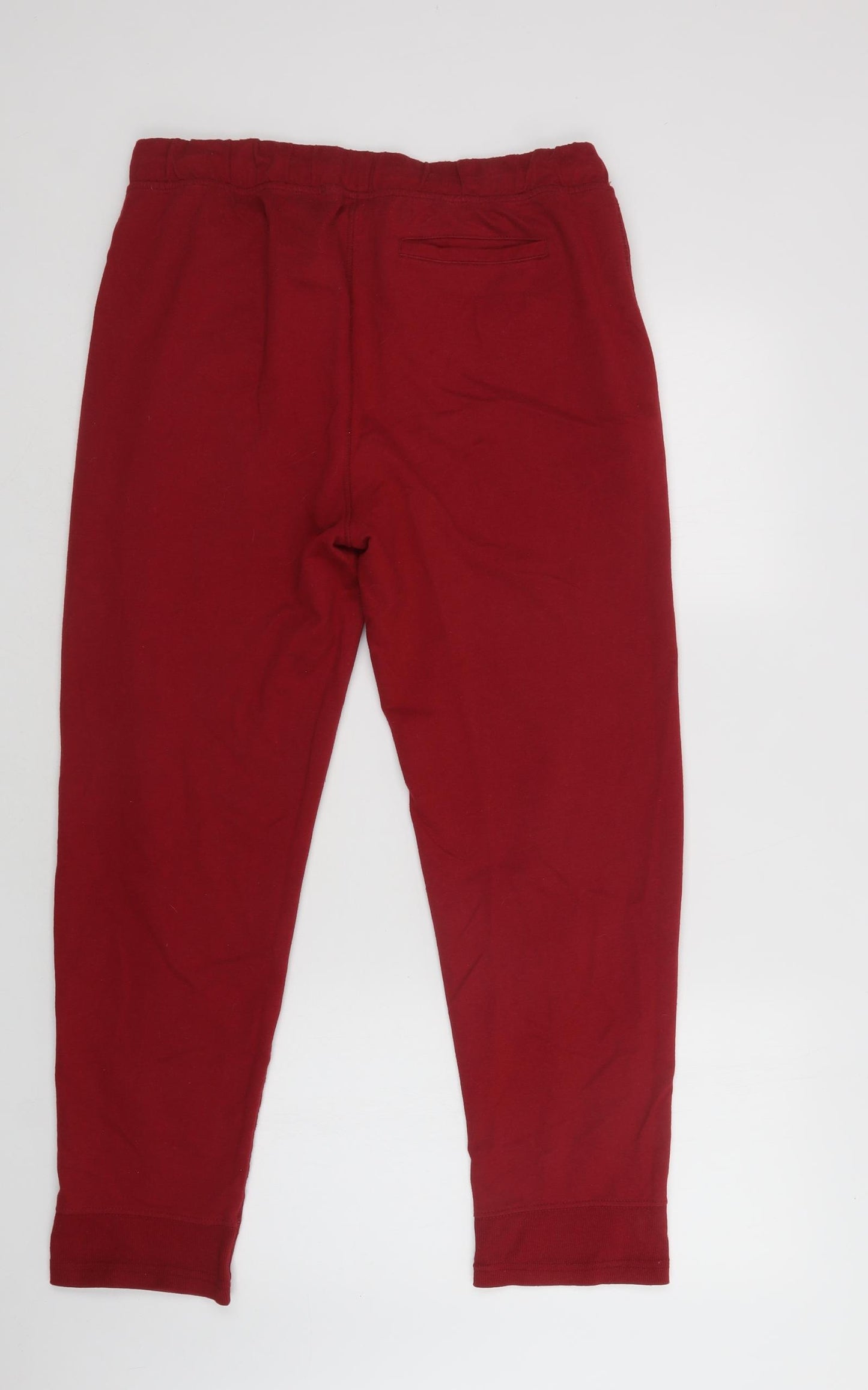 Christian Lacroix Mens Red  Cotton Jogger Trousers Size L L30 in Regular Drawstring