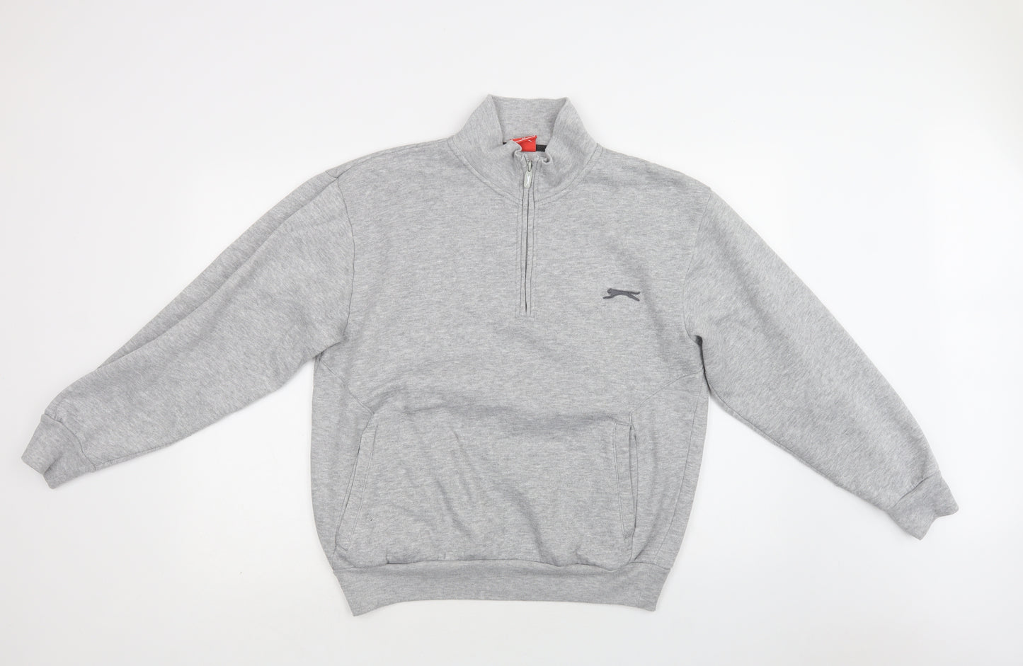 Slazenger Mens Grey  Cotton Henley Hoodie Size M