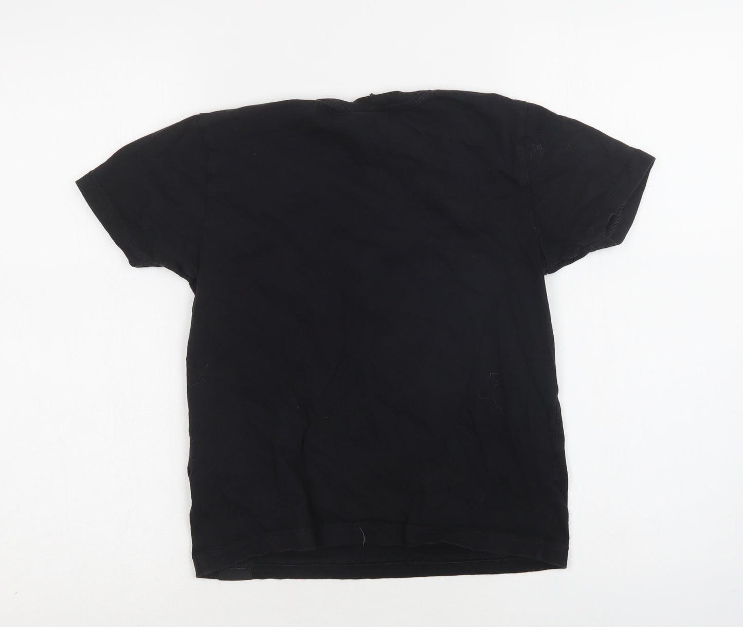 No Fear Boys Black  Cotton Basic T-Shirt Size 9-10 Years Crew Neck  - Skull