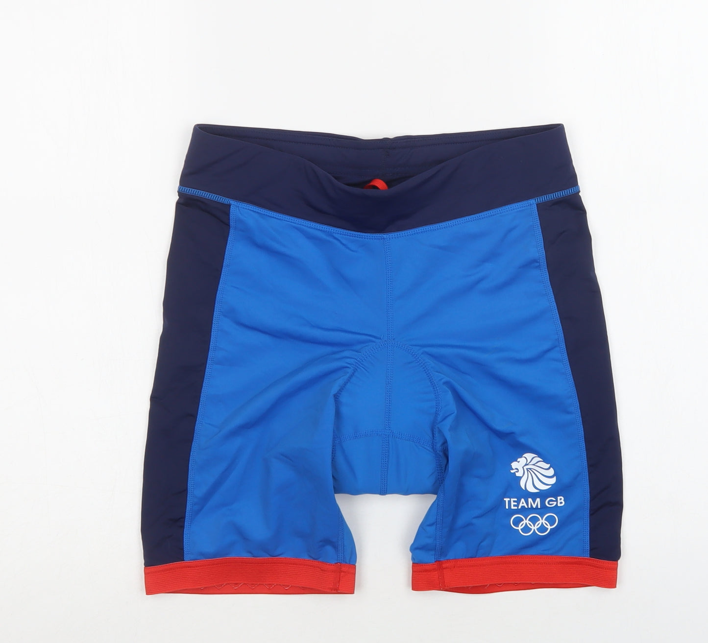 Team GB  Womens Blue  Nylon Compression Shorts Size 12 L5 in Regular  - Cycling Shorts