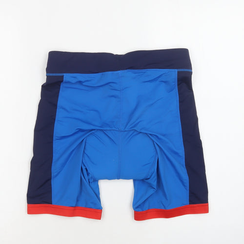 Team GB  Womens Blue  Nylon Compression Shorts Size 12 L5 in Regular  - Cycling Shorts