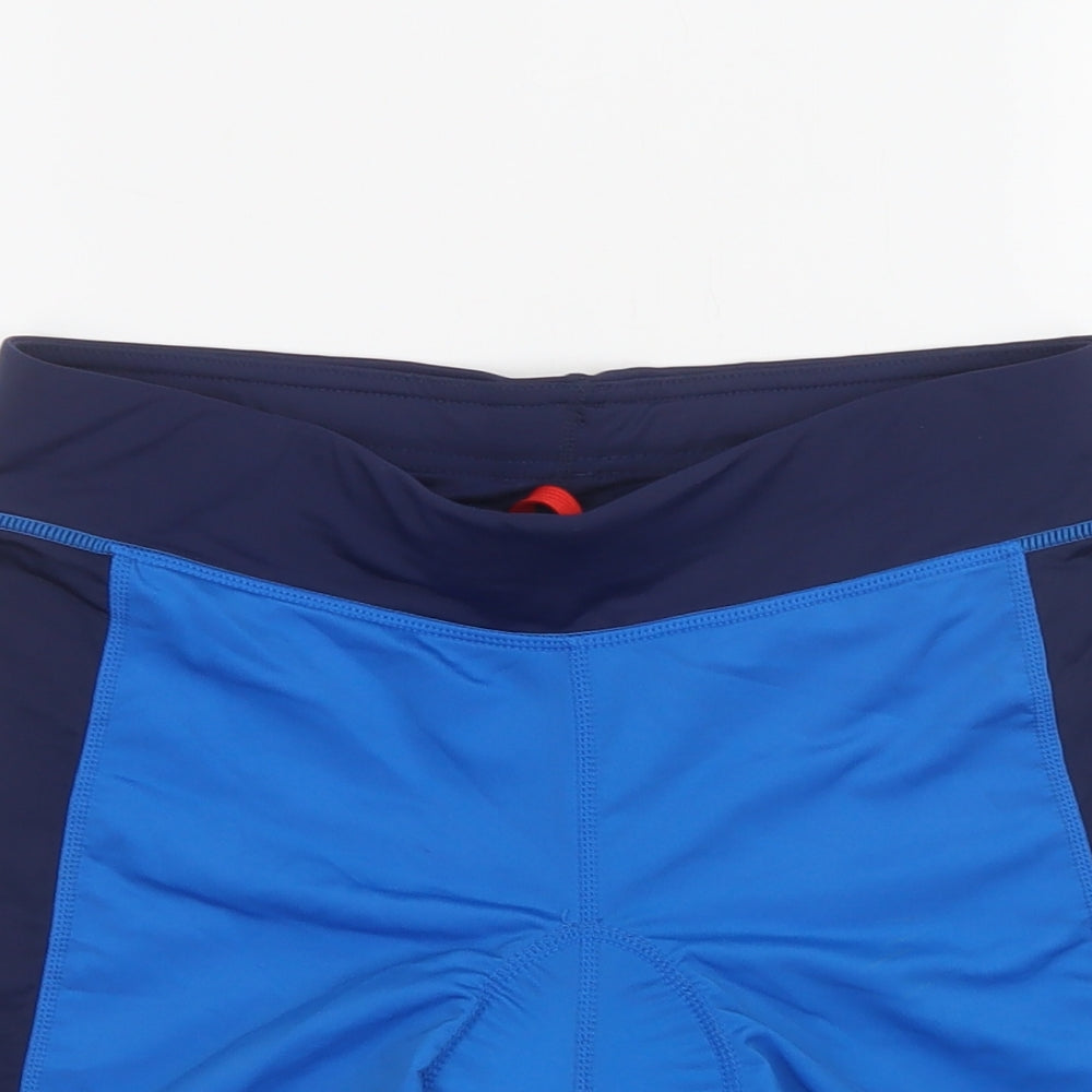 Team GB  Womens Blue  Nylon Compression Shorts Size 12 L5 in Regular  - Cycling Shorts