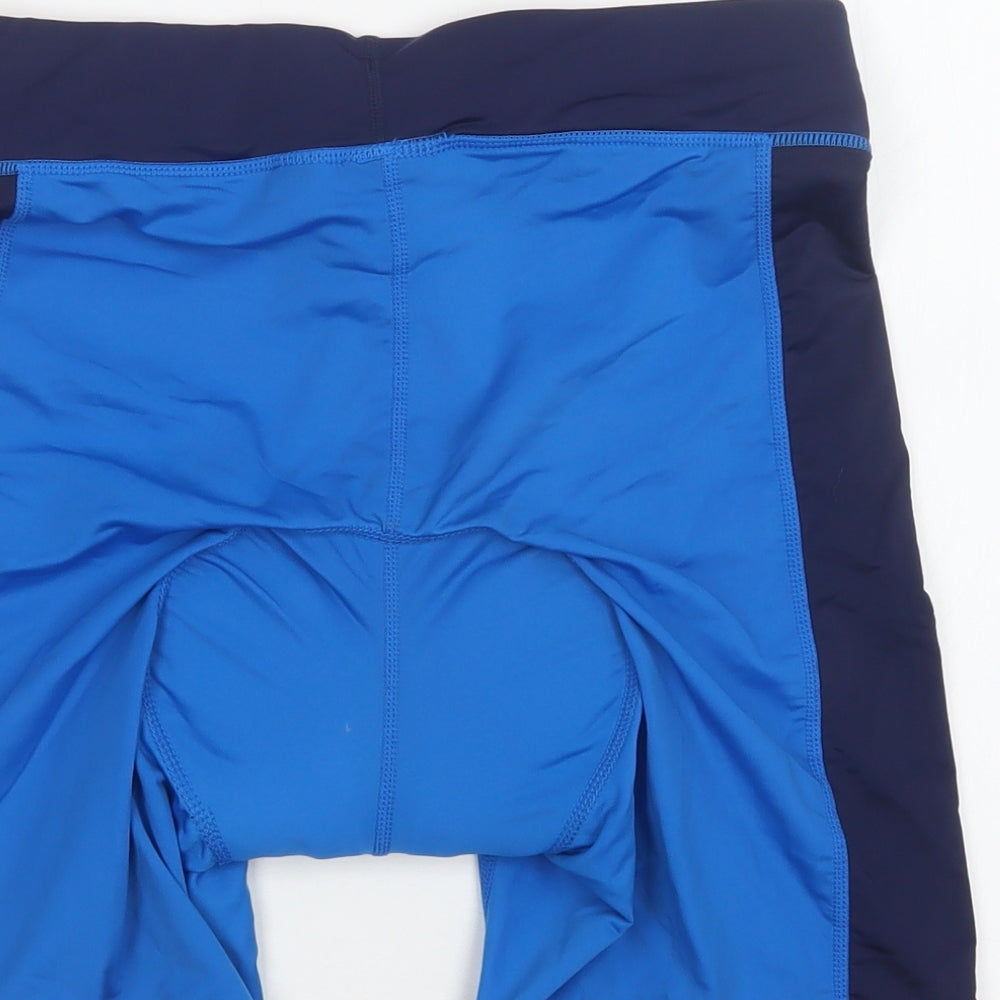 Team GB  Womens Blue  Nylon Compression Shorts Size 12 L5 in Regular  - Cycling Shorts