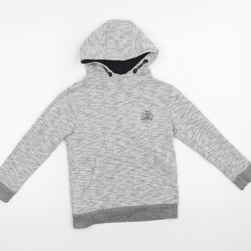 George Girls Grey  Cotton Pullover Hoodie Size 6-7 Years