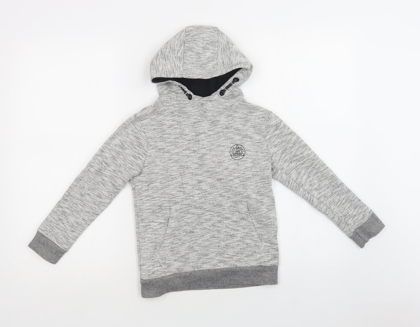 George Girls Grey  Cotton Pullover Hoodie Size 6-7 Years