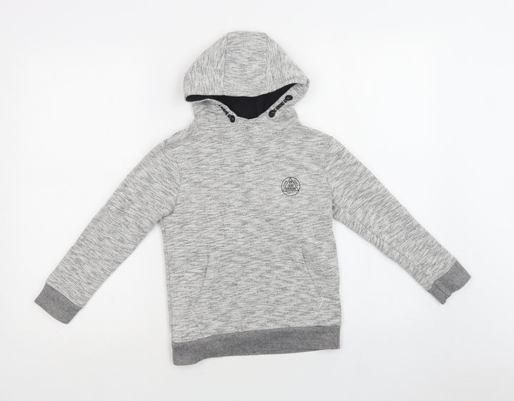George Girls Grey  Cotton Pullover Hoodie Size 6-7 Years