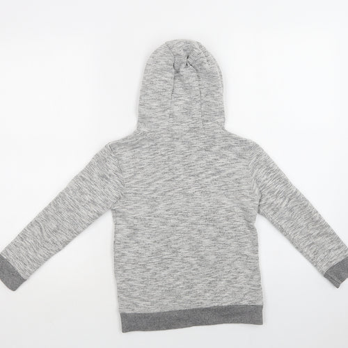 George Girls Grey  Cotton Pullover Hoodie Size 6-7 Years