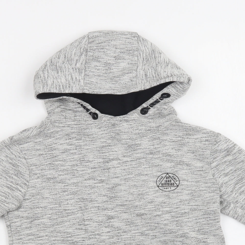 George Girls Grey  Cotton Pullover Hoodie Size 6-7 Years