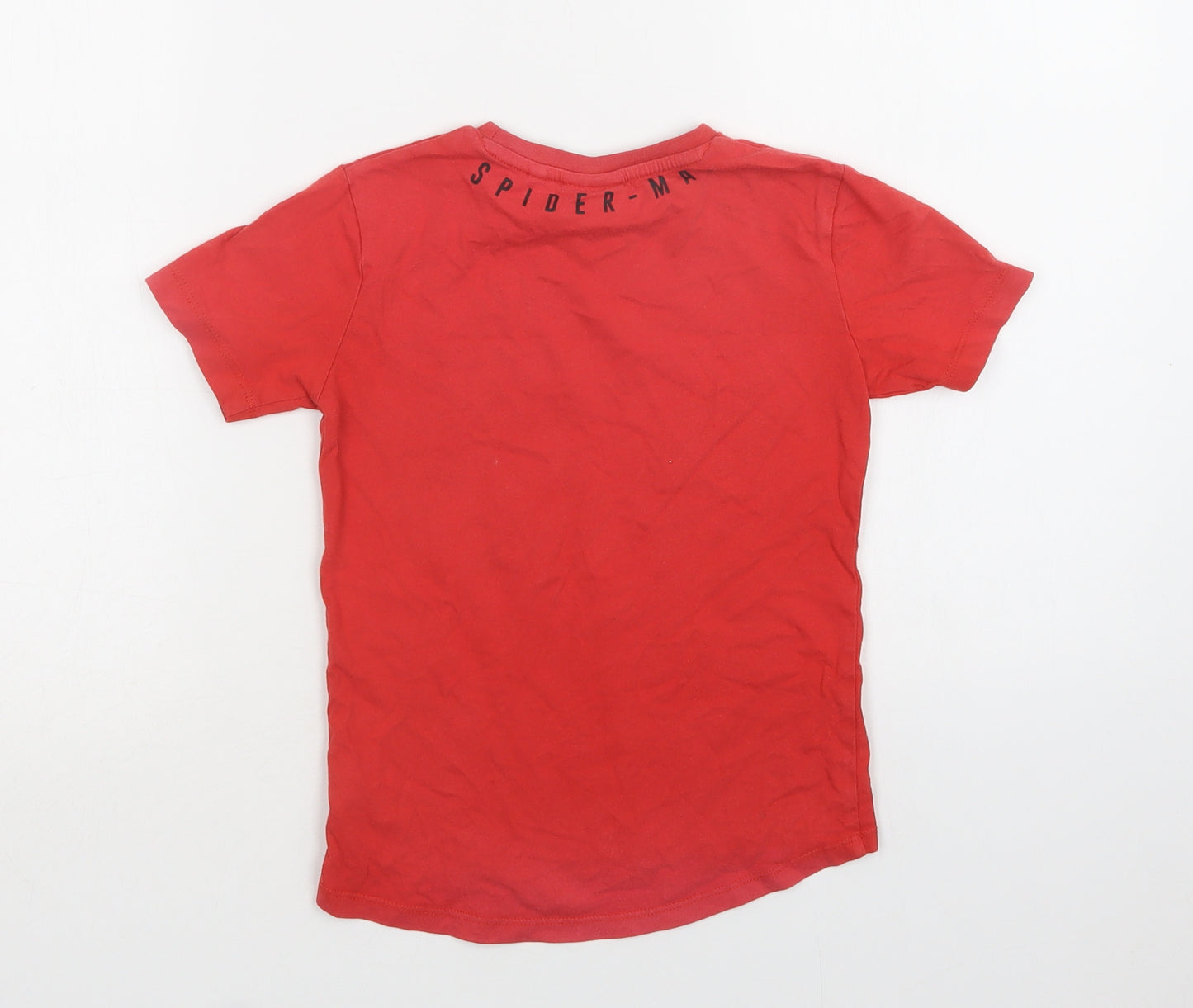 NEXT Girls Red  Cotton Basic T-Shirt Size 5 Years Crew Neck  - Spider-Man