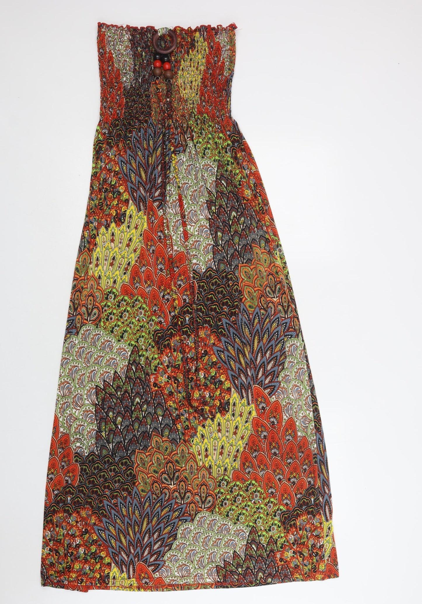 Brave Soul Womens Multicoloured Paisley Polyester Maxi  Size L  Off the Shoulder