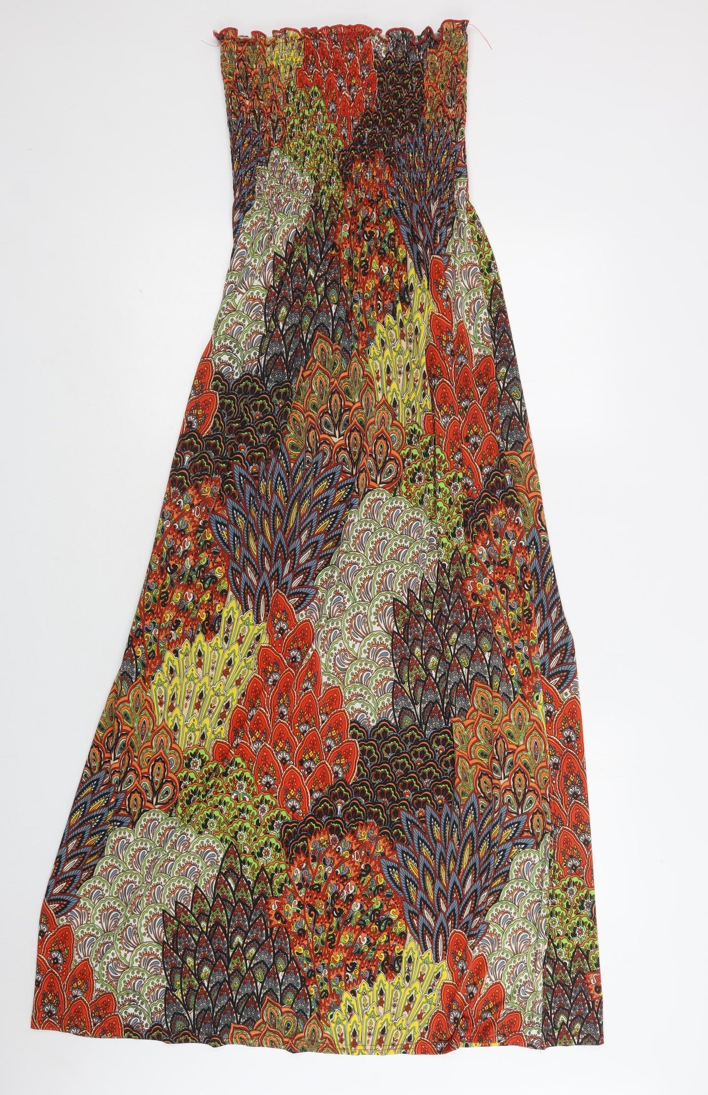 Brave Soul Womens Multicoloured Paisley Polyester Maxi  Size L  Off the Shoulder