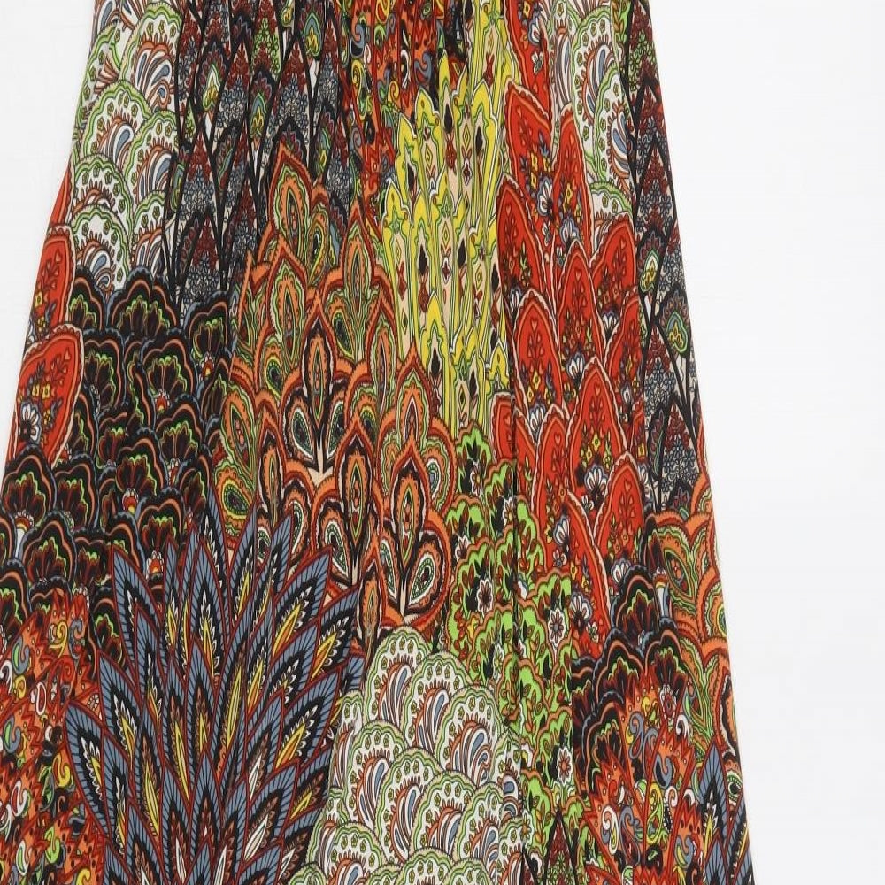Brave Soul Womens Multicoloured Paisley Polyester Maxi  Size L  Off the Shoulder