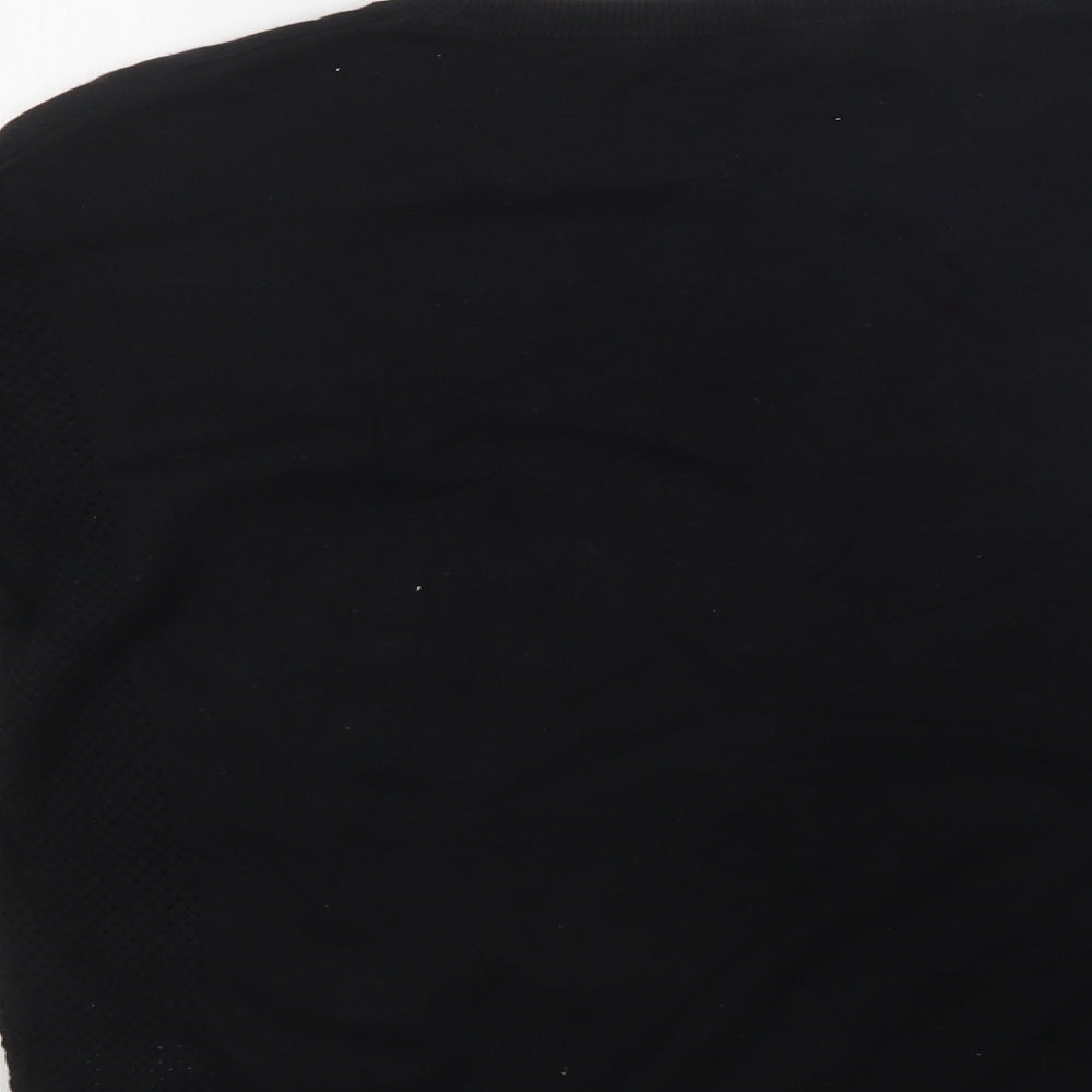 NEXT Womens Black Crew Neck  Cotton Pullover Jumper Size 12