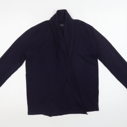 M&S Womens Purple Collared  Acrylic Cardigan Jumper Size S