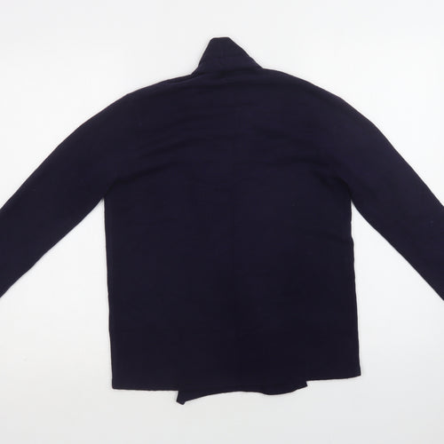 M&S Womens Purple Collared  Acrylic Cardigan Jumper Size S