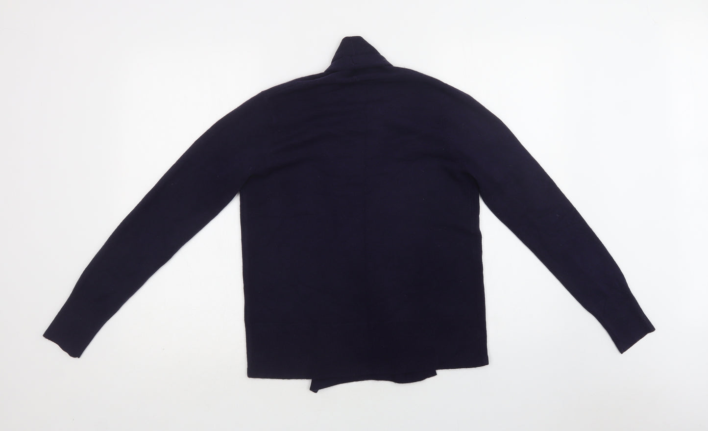 M&S Womens Purple Collared  Acrylic Cardigan Jumper Size S