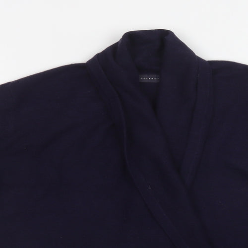 M&S Womens Purple Collared  Acrylic Cardigan Jumper Size S