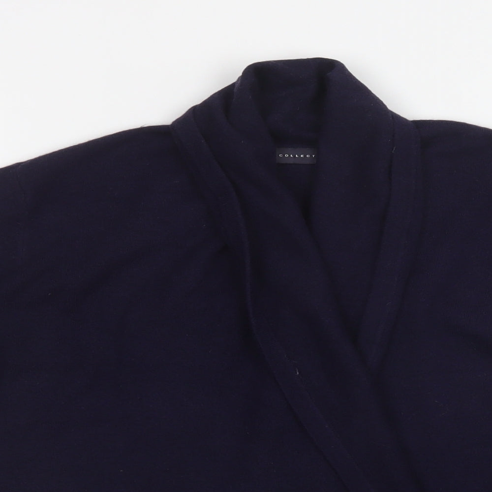 M&S Womens Purple Collared  Acrylic Cardigan Jumper Size S