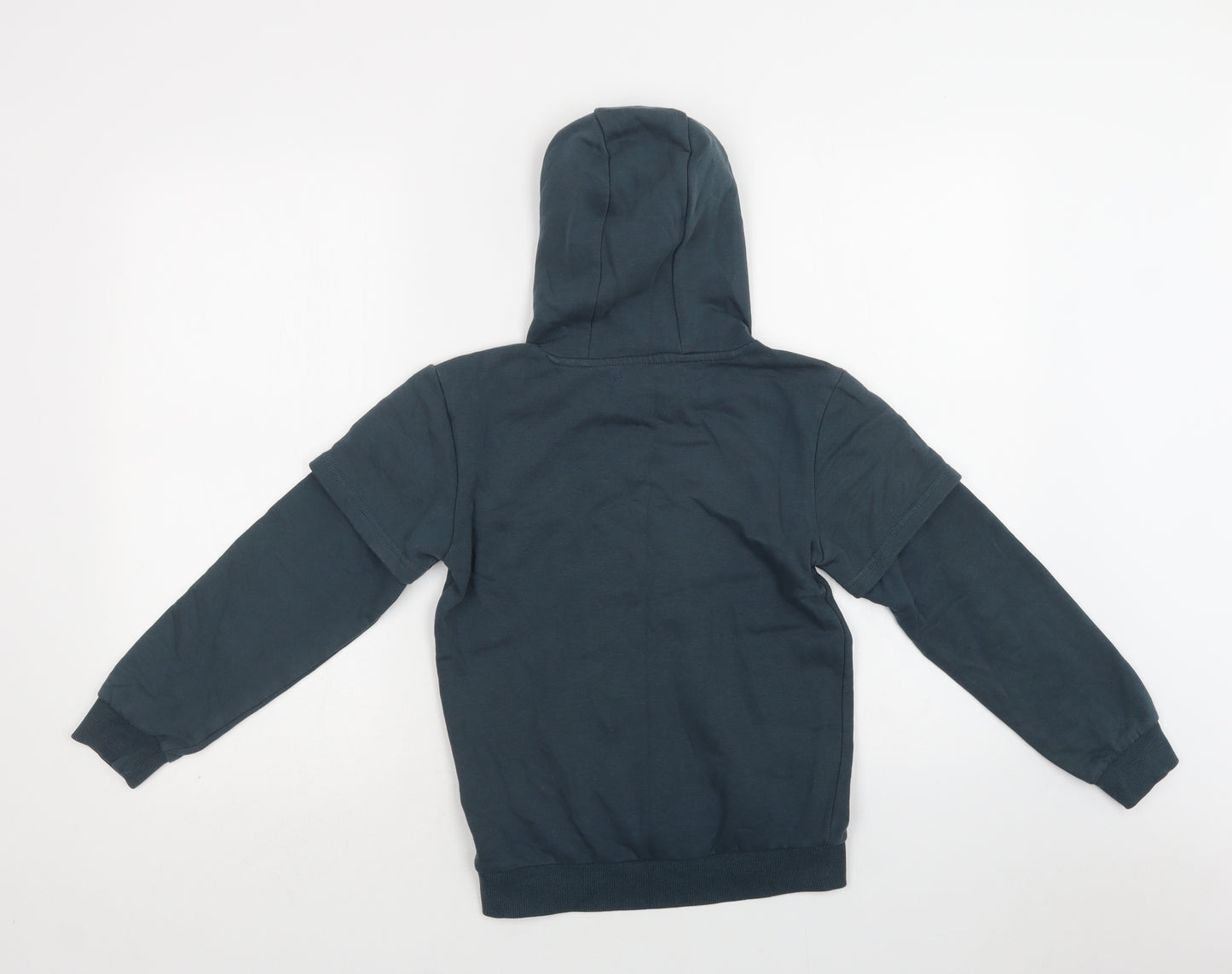 Matalan Boys Green  Cotton Pullover Hoodie Size 9 Years