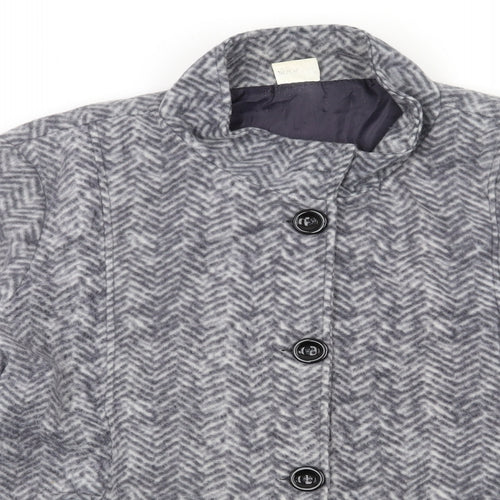 Preworn Womens Grey Herringbone  Jacket  Size L  Button