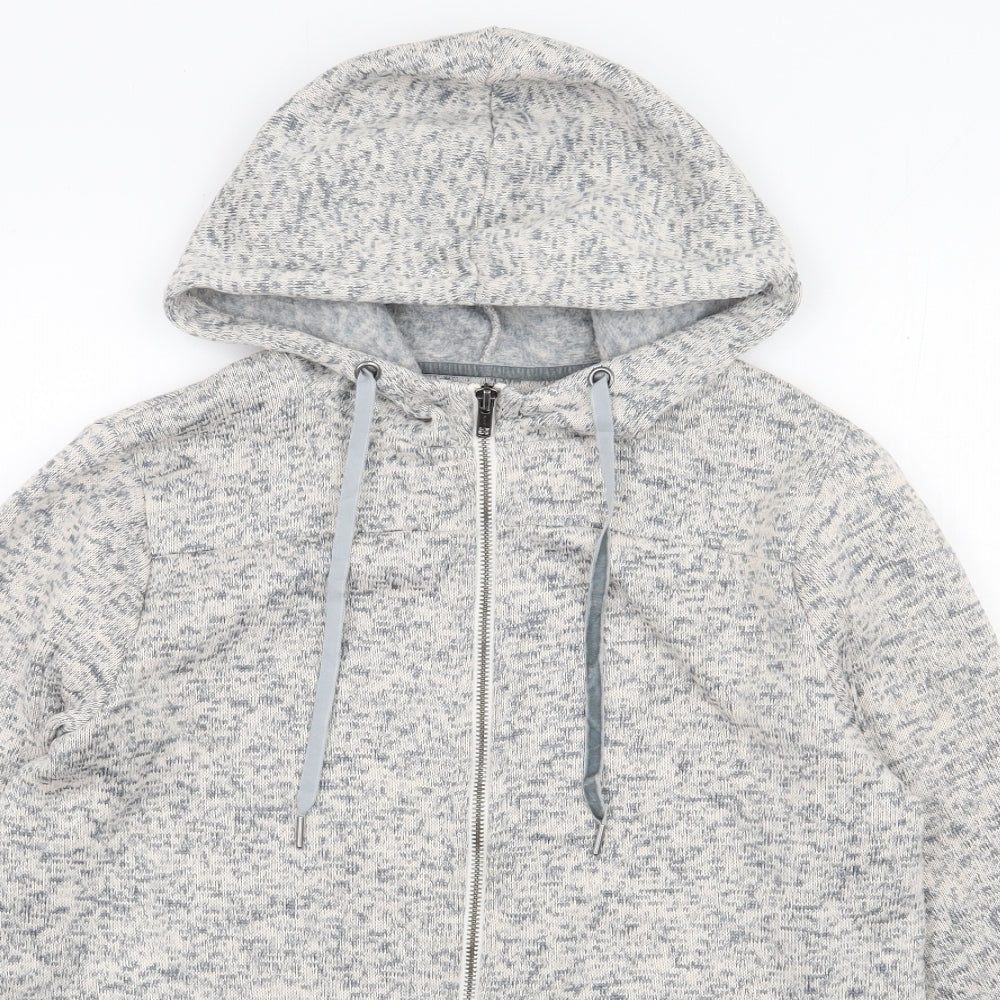 TU Womens Grey  Polyester Full Zip Hoodie Size 14  Zip