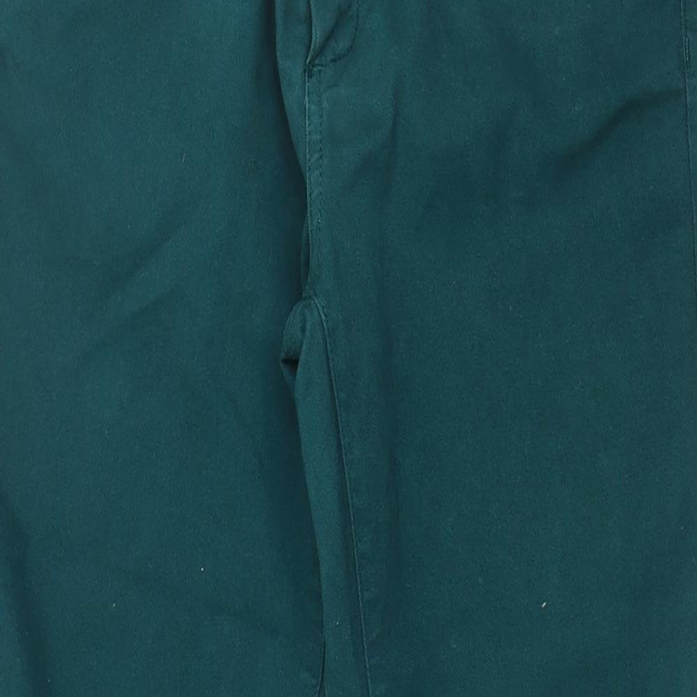 Massimo Dutti Womens Green  Cotton Skinny Jeans Size 8 L26 in Regular Button
