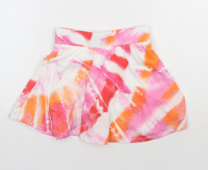 Place Girls Multicoloured Tie Dye Polyester Flare Skort Size S  Regular Pull On